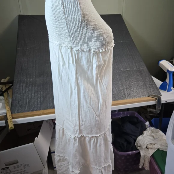 4OUR Dreamers White Dress Tiered Tube Top Size Small White NWT - Picture 10 of 16